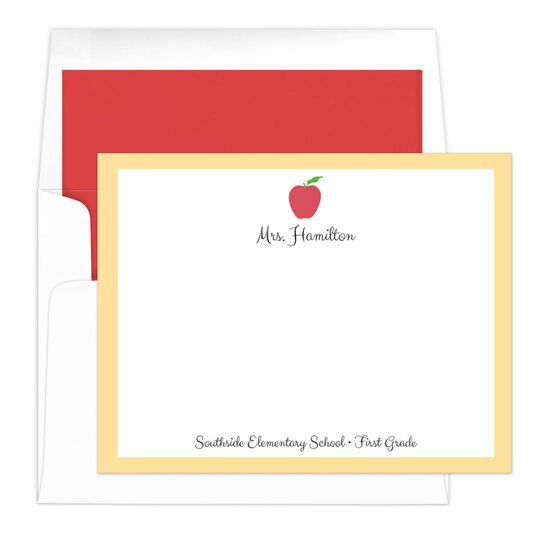 Apple Flat Note Cards